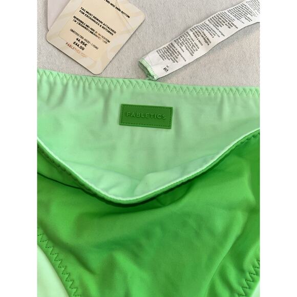 Fabletics Women’s Green Medium Mid Rise Cosmo Reversible Swim Botton New - Picture 3 of 7